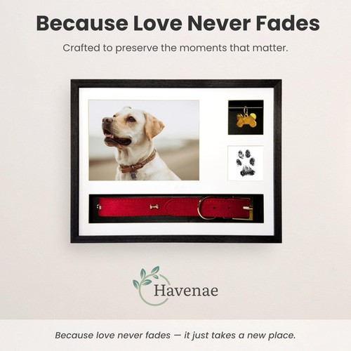 Hunde Schattenbox Gedenkrahmen | Sinnvolle Haustier Gedenkgeschenke für Hunde | Hund... - Bild 9 von 9