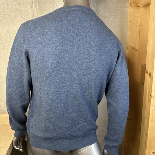 Joseph & Lyman 100% Cashmere Dark Blue Crew Neck Sweater Men's Size M - Picture 3 of 4