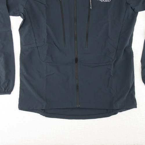 Rab Borealis leichte Softshelljacke mit Kapuze Herren Medium Beluga schwarz - Bild 3 von 13