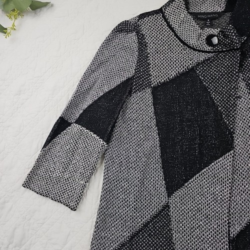 Ming Wang Women's 3/4 Sleeve Open Cardigan Sweater Size S - Bild 4 von 9