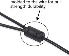 Car Cigarette Lighter to 2 DC 5.5 x 2.1mm Plug Power Adapter,Male to Female 1...