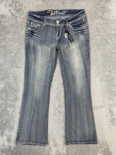 WallFlower Luscious Curvy Bootcut Jeans Juniors 15 Embellished Stretch Denim