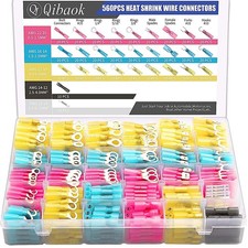 560 PCS Heat Shrink Wire Connectors Electrical Connectors Kit Copper Waterpro...