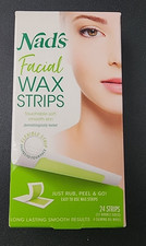 Nad's Facial Wax Strips Flexible Strip 24 ea Brand New