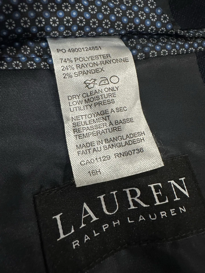 Ralph Lauren Big Boys Husky Calce Clásico Pantalón y Abrigo, Juego de Traje de 2 Piezas 16H Foto 3 de 4