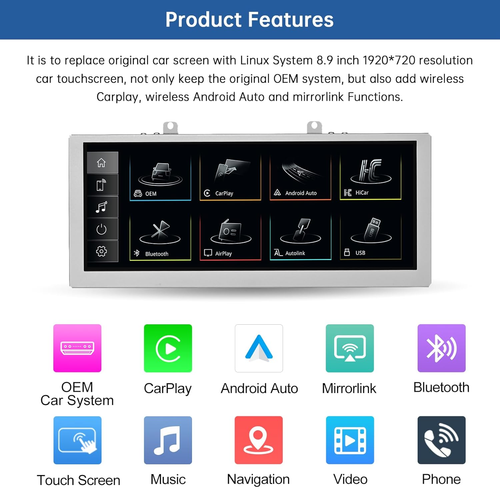 For Audi A5 S5 MMI3G Wireless Carplay Retrofit Kits Autoradio Stereo 2009-2015 - Picture 4 of 7