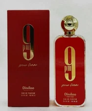 Diviloo 9 Pm Eau De Parfum Spray, Cologne For Men, 3.4 Oz (Red)