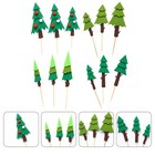 12pcs Christmas Tree Styled Cake Toppers Xmas Cake Inserts (Assorted Color)