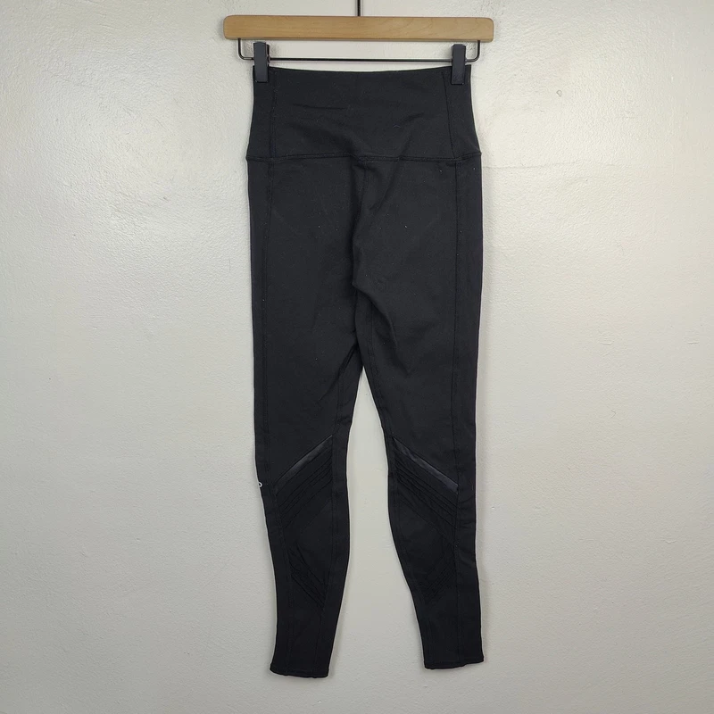 alo-yoga radiance eyelet patterned cut-out moto leggings