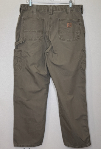 Carhartt Carpenter Pants Men’s Size 38x32 Brown B151 LBR Original Dungaree Fit - Picture 5 of 8