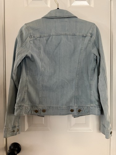Levis Red Tab Denim Jacket Womens XS Light Wash Cotton Button Front Trucker - Picture 5 of 5