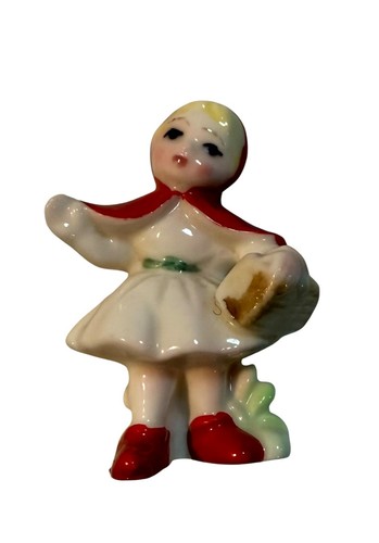 Vintage Keramik Porzellan Rotkäppchen Miniatur Figuren, 3er Set - Bild 3 von 7