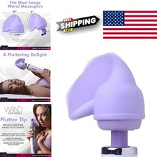 Flutter Wand Massager Attachment Purple Silicone Flutter Tip 3.5 Inches