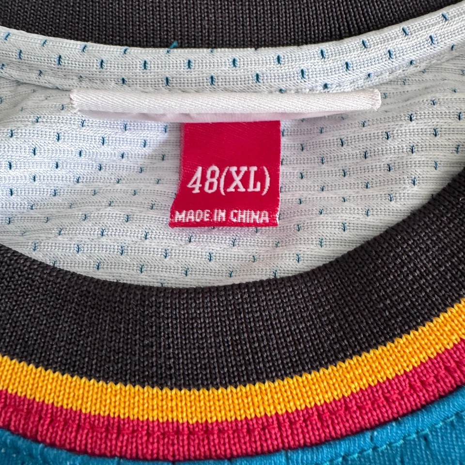 Подлинная футболка Mitchell & Ness Grant Hill Pistons 98-99 выездная бирюзовая на заказ 44 - Изображение 4 из 4