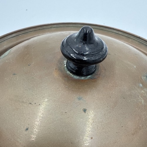 Antiguo JOS. Olla de cobre puro HEINRICHS con tapa 8-1/2" x 3-3 - Buen estado. - Imagen 12 de 12