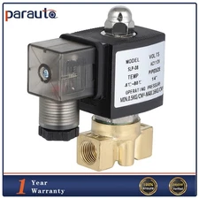 1/4" NPT 110V-120V Brass Electric Solenoid Valve Gas Water Air Normally Closed