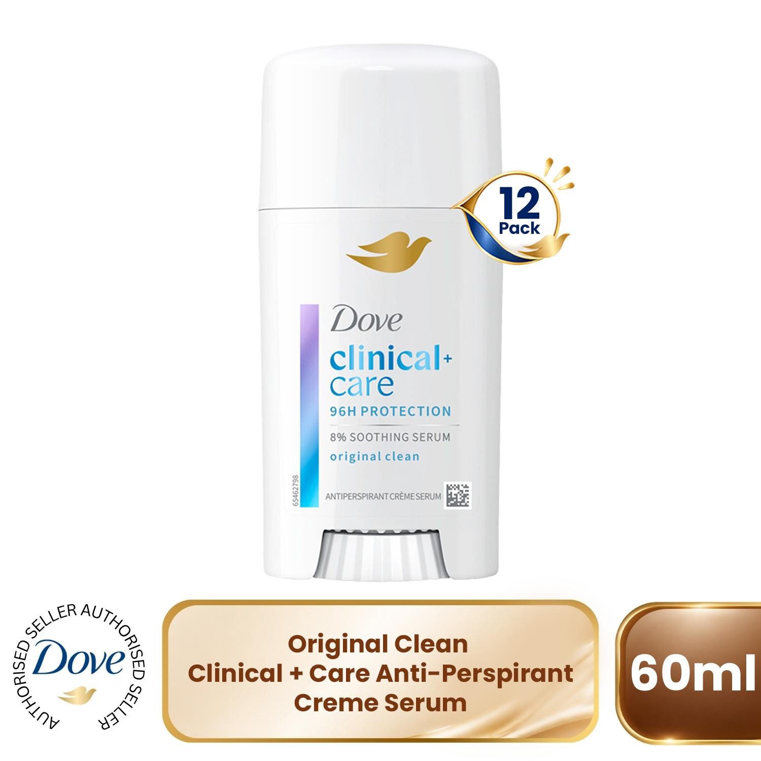 Dove Cream Clinical + Care Anti-Perspirant Serum, 60Ml 6 Pack, Original Clean - Image 6
