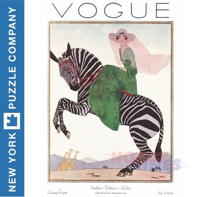 Vogue Lady on a Zebra Cover Jan 1932 500 Teile Puzzle New York Puzzle Co NPZVG1963