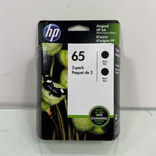HP 65 Black Ink Cartridge Twin Pack 1VU22AN 2 x N9K02AN Genuine OEM Retail Box