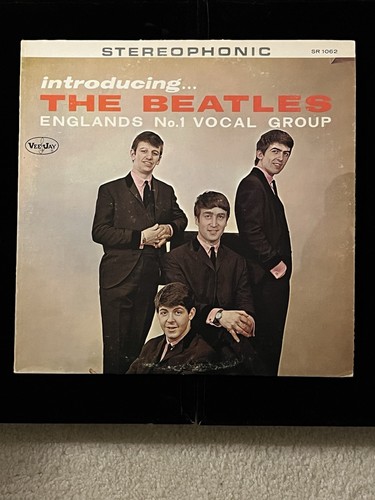 BEATLES LP - Introducing - Vee Jay 1062 - STEREO - "Stereophonic" Stamp SR 1062