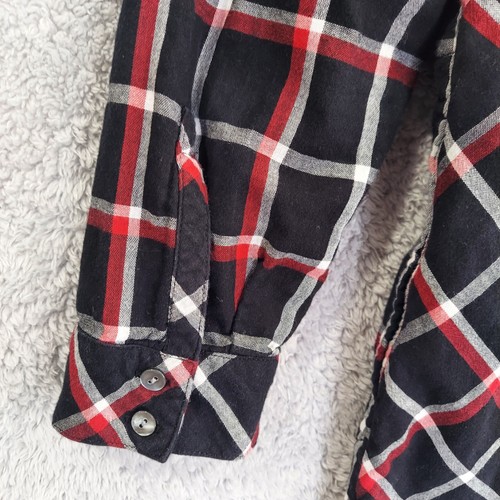 J. Jill Women’s Flannel Tunic Shirt Red Plaid Long Sleeve Button Up Pockets | 2X - Bild 14 von 14