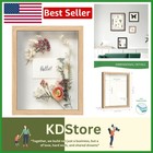 Natural Oak 11x14 Shadow Box Frame with Tempered Glass & White Push Pins