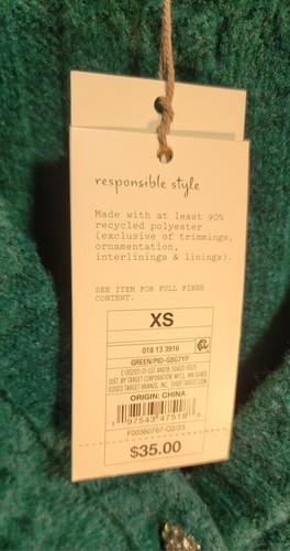 Neu mit Etikett A New Day dunkel türkis grün Strickjacke Pullover Gr. XS Glitzerknöpfe - Bild 8 von 10