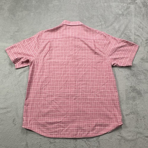 Tommy Bahama Camp Button Up Shirt Men’s L Pink 100% Silk Hawaiian Checkered - Picture 2 of 6