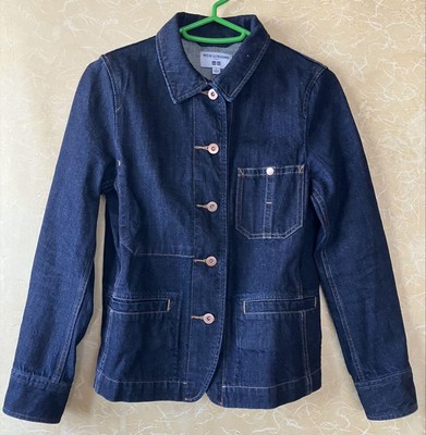 Combinaison en denim unique ventes exceptionnelles Uniqlo Ines S bleu marine 2-3 W occasion vêtements de travail élégants