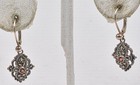 Estate Designer Judith Jack Sterling Silver Marcasite Ladies Dangle Earrings