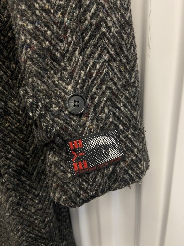 Vintage 80er Goth "EYE" Everything You're Entitled Wolle Donegal Tweed Mantel Gr. 42 - Bild 6 von 20