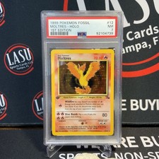 1999 POKEMON FOSSIL MOLTRES-HOLO 1ST EDITION PSA7