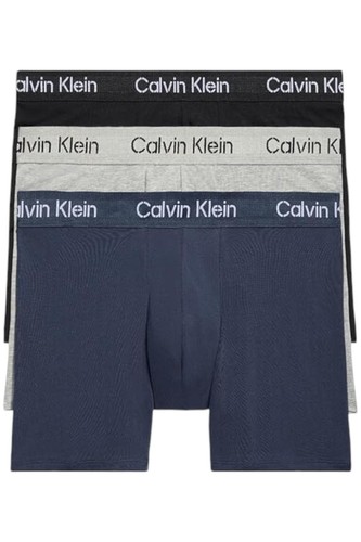 Calvin Klein Men's 3-Pack Stretch Boxer Brief Black/Speakeasy/Gray - Picture 1 of 1
