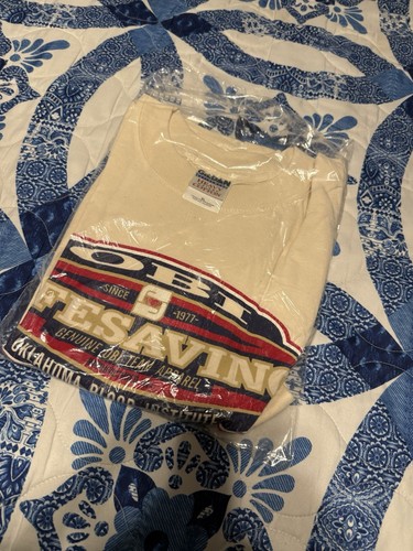 Vtg 90’s Oklahoma Blood Institute T Shirt XL Gildan Heavy Weight New Old Stock - Picture 2 of 5