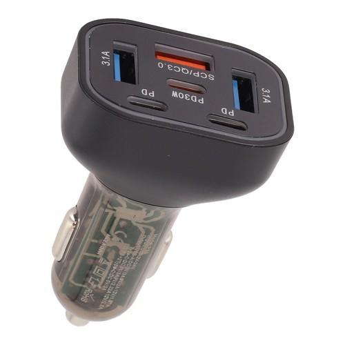 Chargeur Voiture Intelligent Affichage Numérique 63W Adaptateur USB pour Charge - Photo 11 sur 12