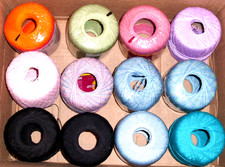 23 Balls Various Colors Size 10 Crochet Thread / Large Amounts Left