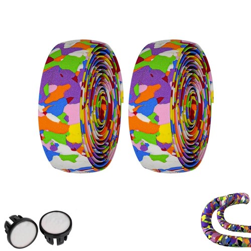 2PCS Bike Handlebar Tape Soft EVA Bicycle Handle Bar Grip Tape Anti-Slip Comf...