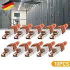 10x Netzwerkstecker CAT 7 Werkzeuglos RJ45 Netzwerk Metall Stecker Netzwerkkabel