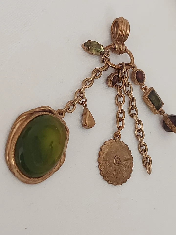 Tiefdruck-Collier Gemme Anhänger Fantasy Vintage Jewelry Kristall/Strass  - Bild 2 von 4