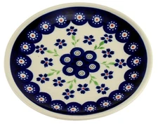 Polish Pottery Handmade Dessert Plate 6.5" Dia. by Zakłady Bolesławiec Poland