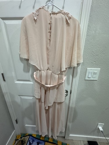 Vintage Abito Ursula di Svizzera elegante chiffon perle mamma della sposa 9/10 - Foto 2 di 5