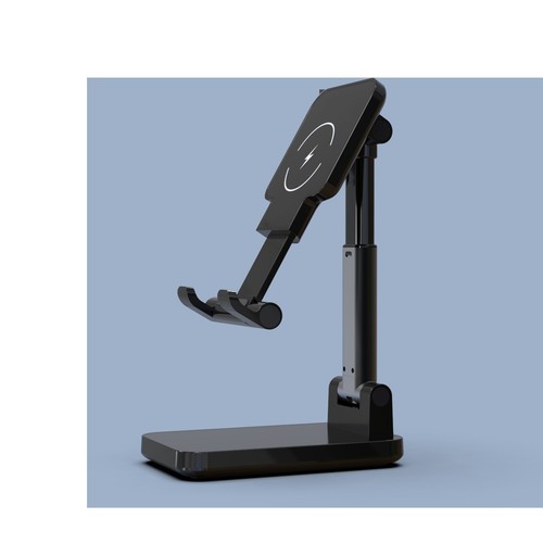 Chargeur sans fil compact 2 en 1 et support de bureau paresseux pour une utilisa - Photo 4 sur 13