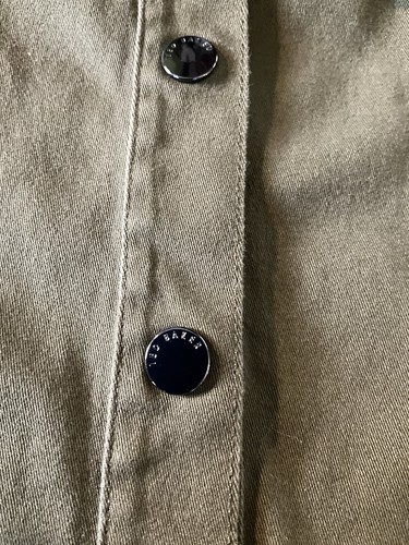 Ted Baker London Army Green Safari Style Snap Front Drill Shirt Dress Belted Sz0 - Picture 8 of 20