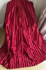 STUNNING BESPOKE JOHN LEWIS RED VELVET INTERLINED CURTAINS / TIEBACKS