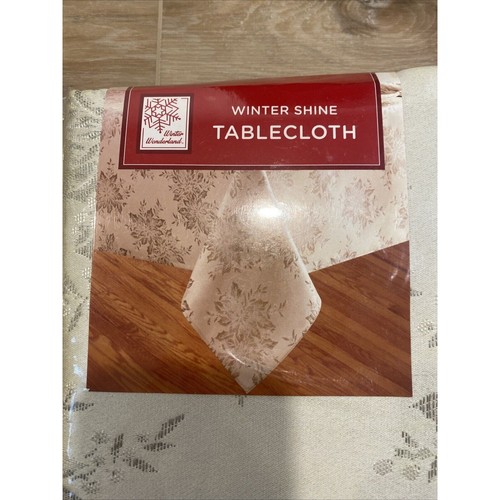 Bed Bath & Beyond Winter Shine Table Cloth 60x102” Oblong New In Package - Picture 2 of 8