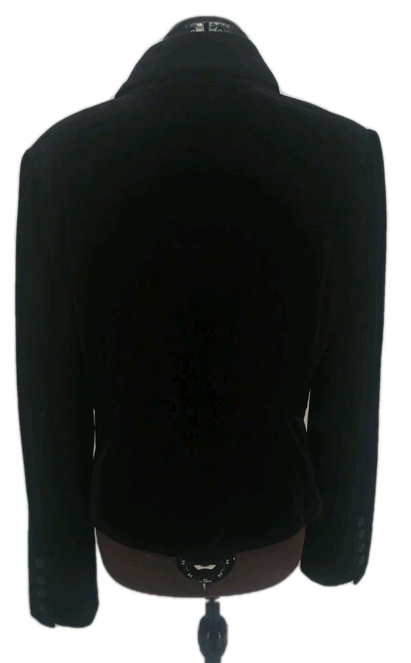 Blazer de terciopelo negro To The Max para mujer talla M Foto 4 de 4