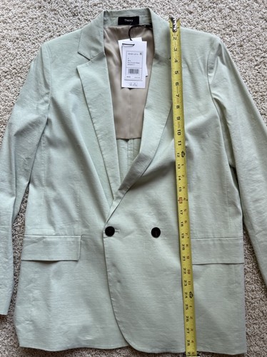 Blazer donna Theory come nuovo eco lavaggio crunch taglia 4 nuovo con etichetta $455 - Foto 4 di 5