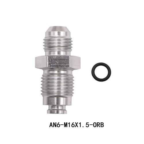 Aluminum Survival AN6-M16X1.5-ORB AN6-M18X1.5-ORB Male Flare Straight Adapter - Picture 12 of 17