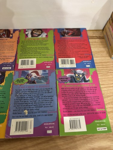 Goosebumps Books 10 R.L Stine Original Give Yourself Reader Beware 1-10 Vintage - Picture 7 of 11