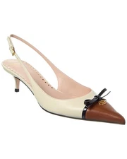 Valentino Bepointy Leather Slingback Pump Women's White 36